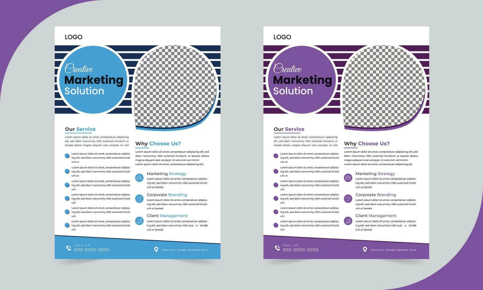 Corporate leaflet or flyer template design or vector illustrator eps file