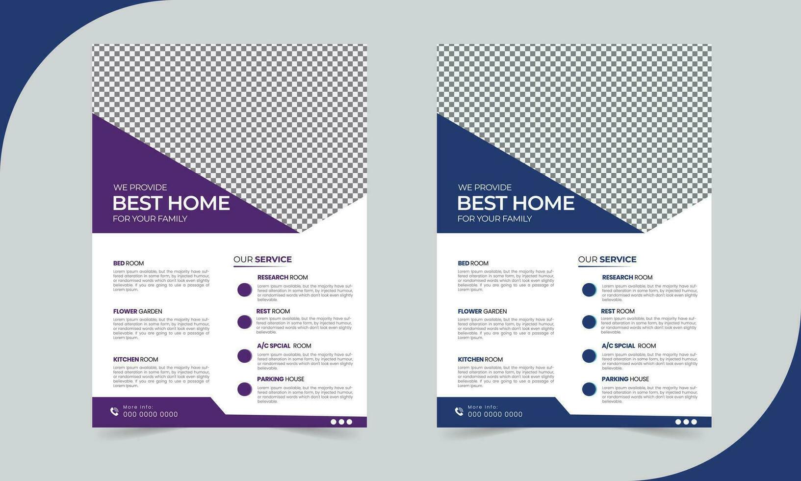 corporate real estate flyer or leaflet design template vector