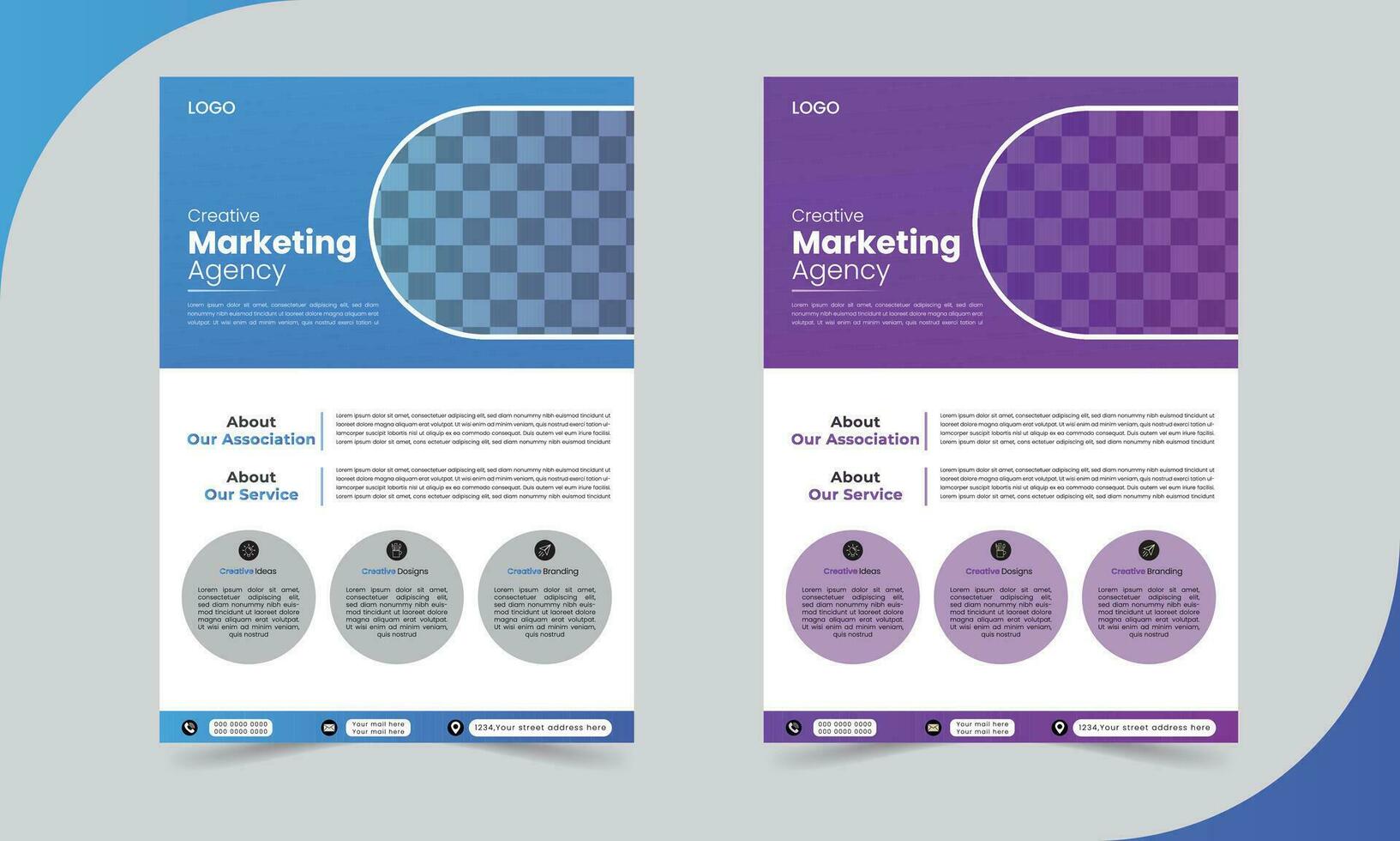 Corporate leaflet or flyer template design or vector illustrator eps file