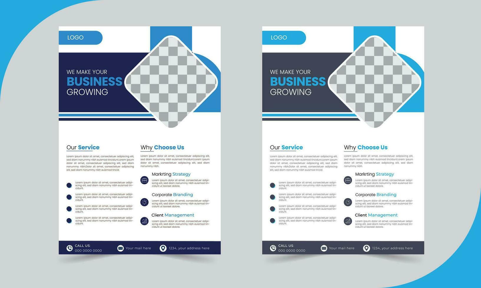 Corporate leaflet or flyer template design or vector illustrator eps file