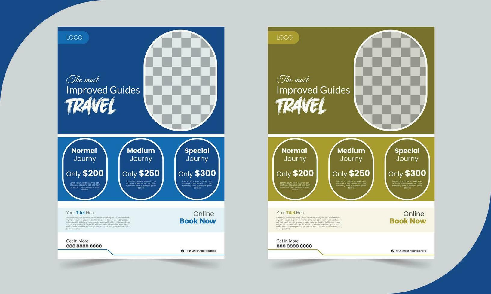 corpoate modern travle flyer design or eps vector