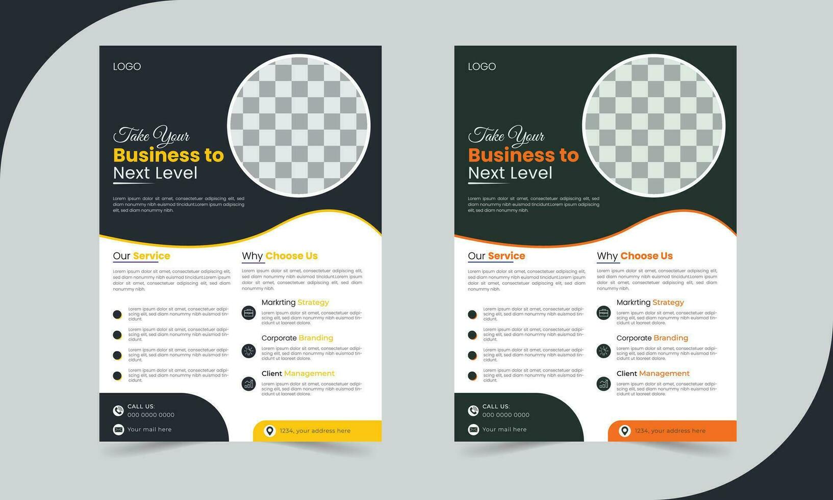 Corporate business flyer template design eps vector