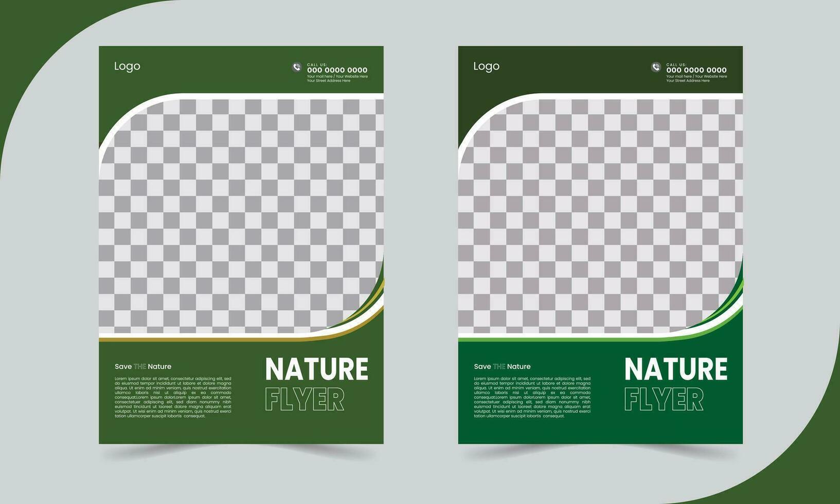 Nature flayer design or leaflet flyer design or eps file vector