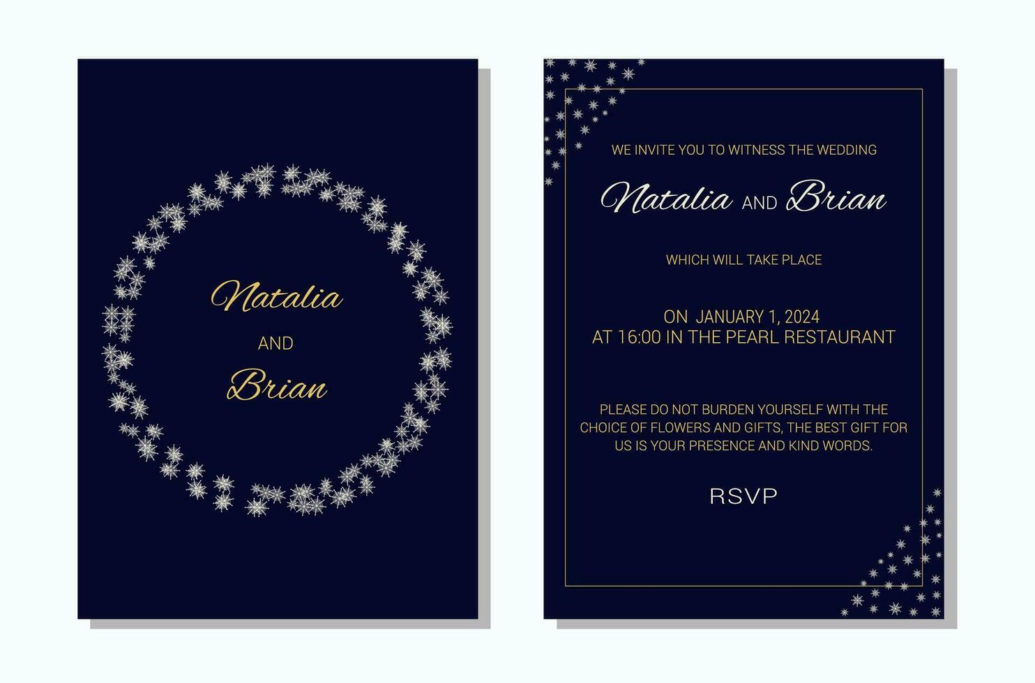 Wedding Invitation layout vector