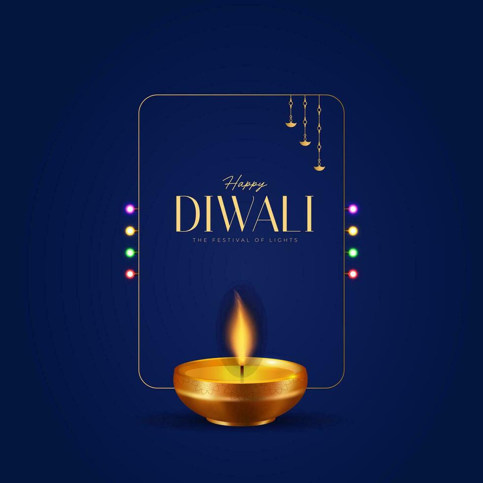 Happy Diwali Social Media Post for Advertisement, Status Wishes, Banner, Greeting Card vector