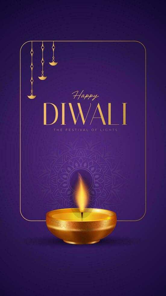 Happy Diwali Social Media Post for Advertisement, Status Wishes, Banner, Greeting Card vector