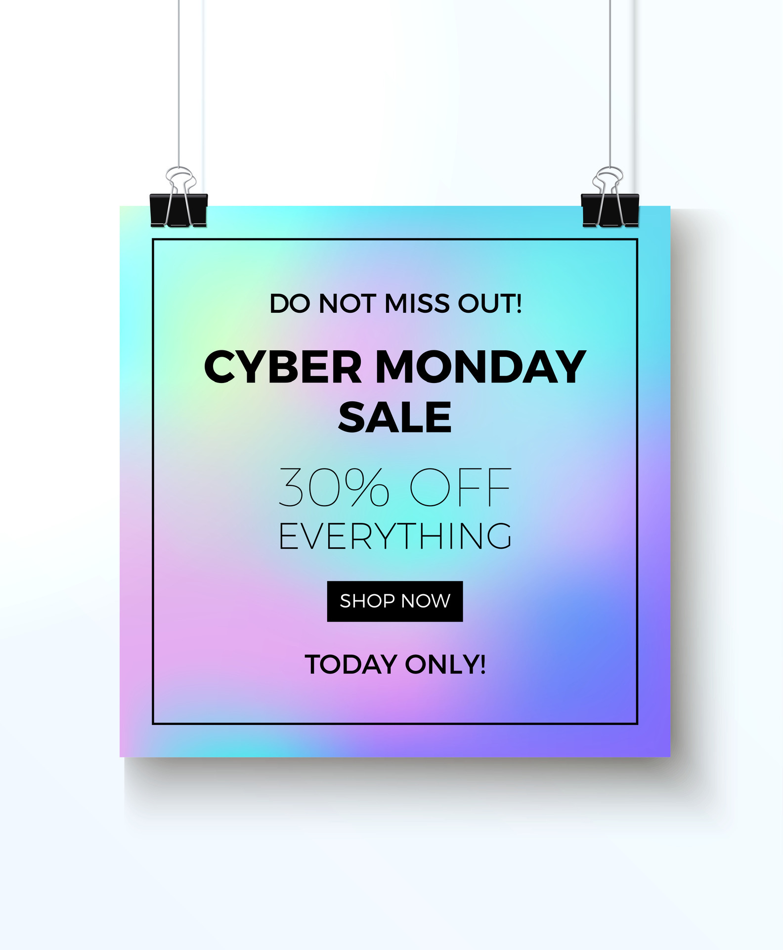 cyber monday sale poster template 33196084 Vector Art at Vecteezy
