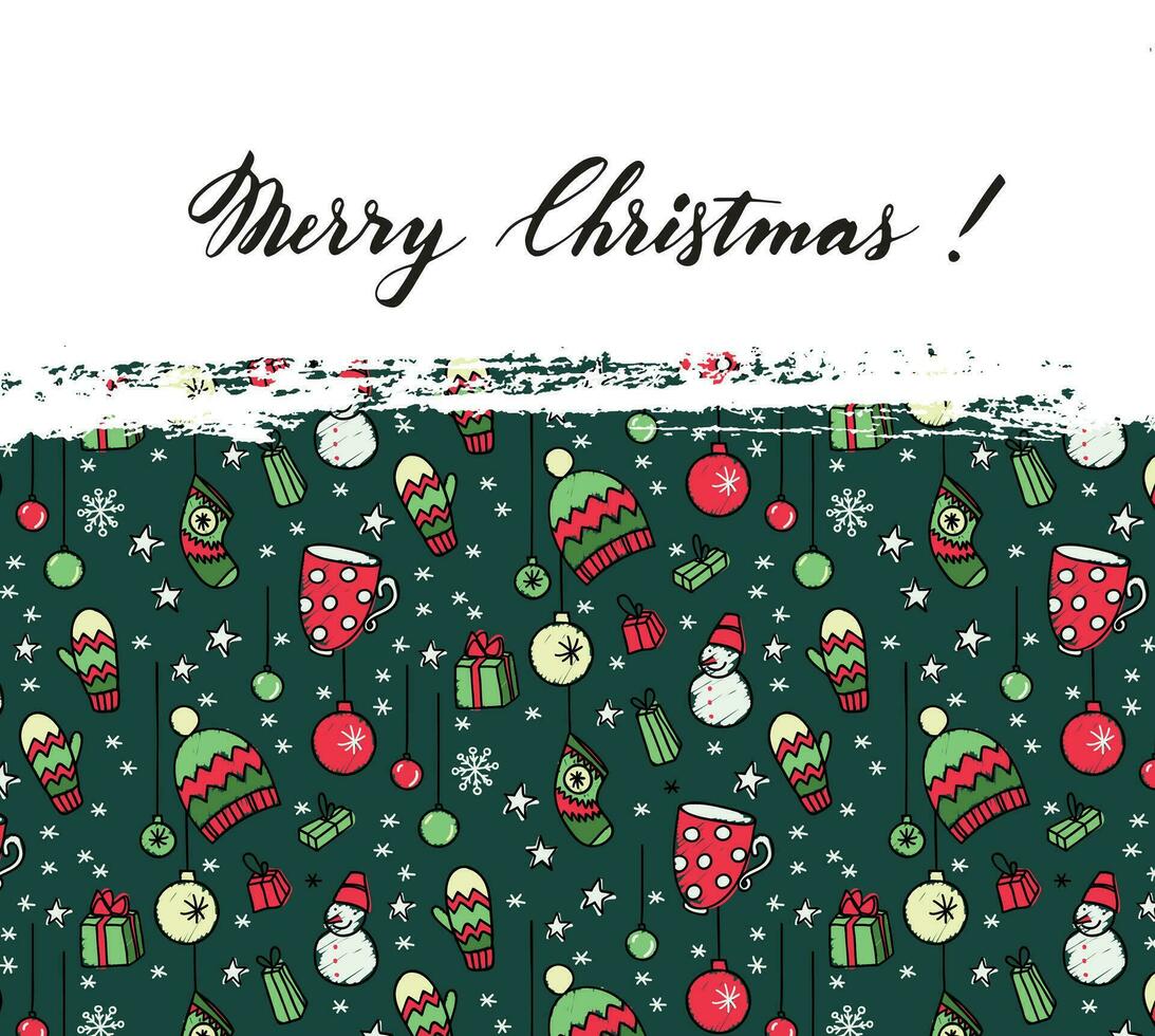 happy new year background with christmas ornaments vector