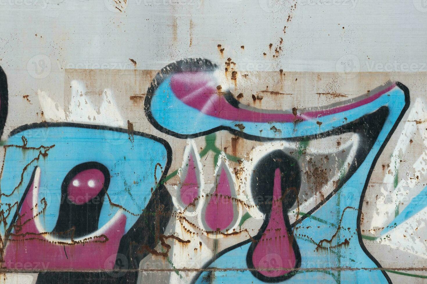 Cracked and abstract grunge texture. Aged material surface backdrop. Weathered effect pattern. Old and dirty background. photo