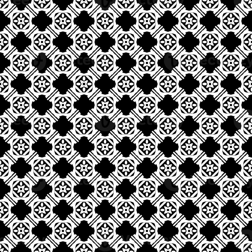Black seamless abstract pattern. Overlay for background and backdrop. Ornamental design. PNG graphic illustration with transparent background.