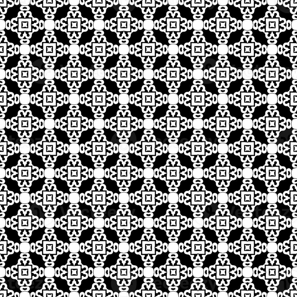 Black seamless abstract pattern. Overlay for background and backdrop. Ornamental design. PNG graphic illustration with transparent background.