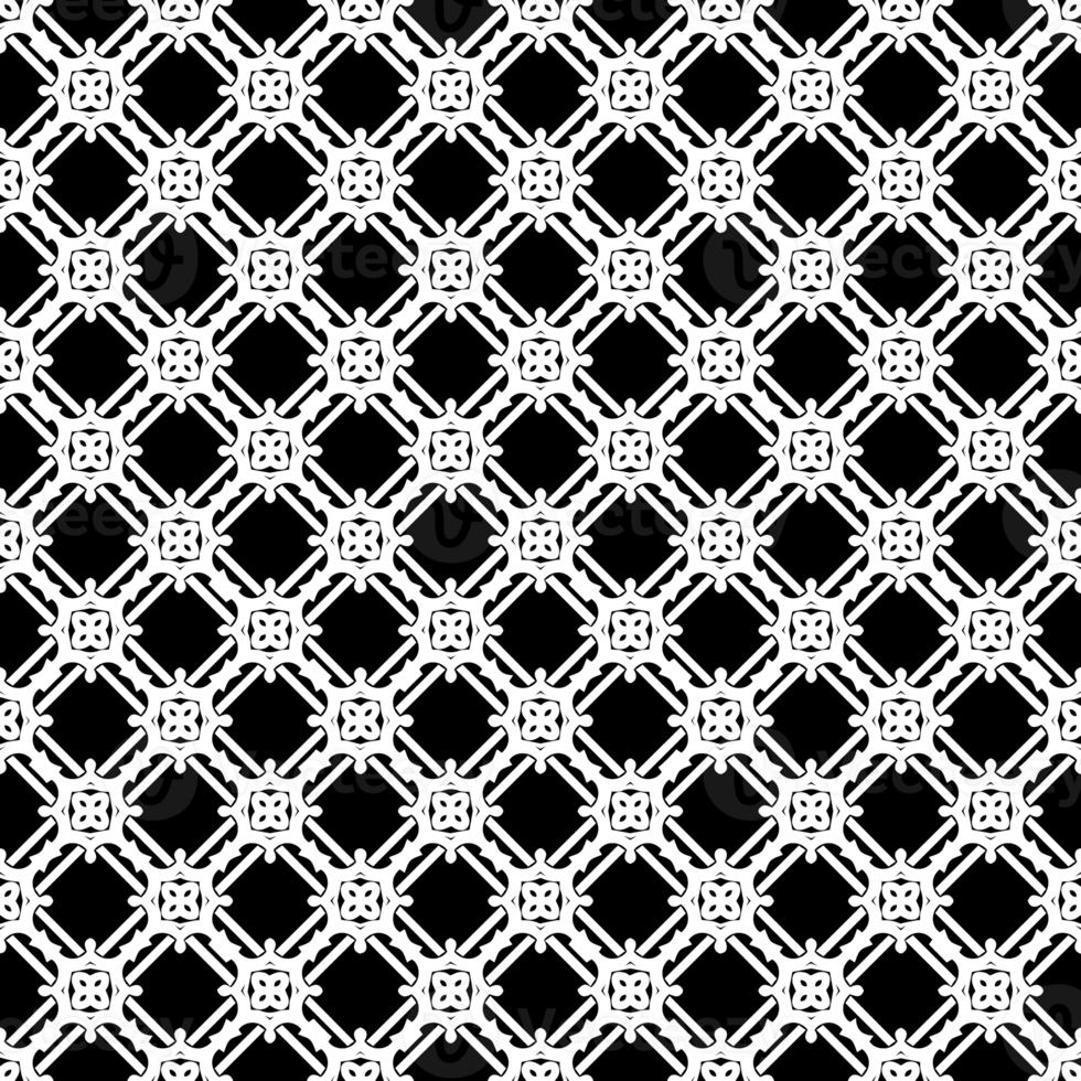 Black seamless abstract pattern. Overlay for background and backdrop. Ornamental design. PNG graphic illustration with transparent background.