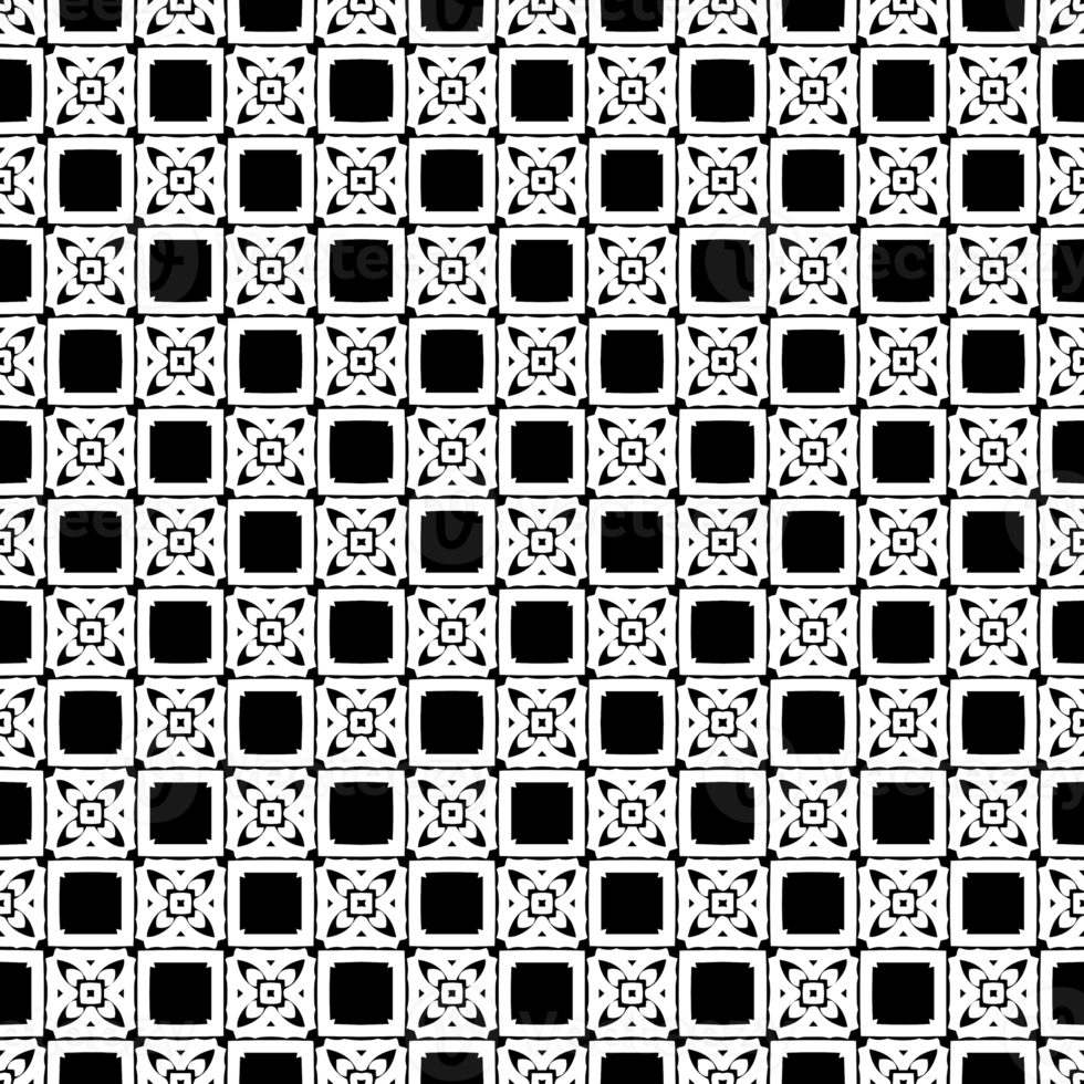 Black seamless abstract pattern. Overlay for background and backdrop. Ornamental design. PNG graphic illustration with transparent background.