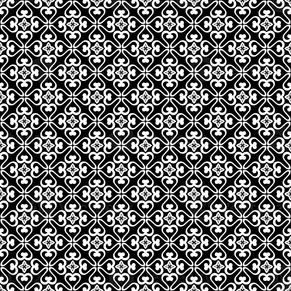 Black seamless abstract pattern. Overlay for background and backdrop. Ornamental design. PNG graphic illustration with transparent background.