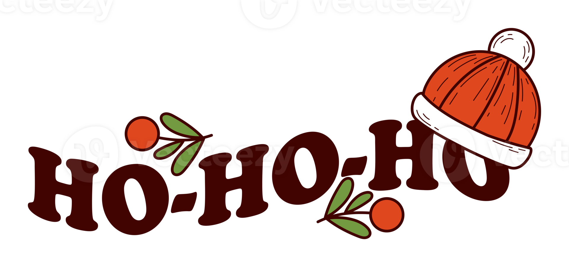 Noël phrase autocollant ho ho ho png