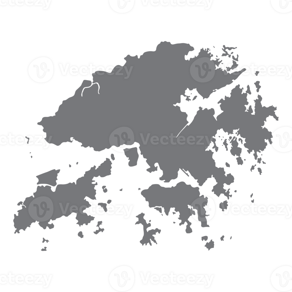 Hong Kong map. Map of Hong Kong in high details png
