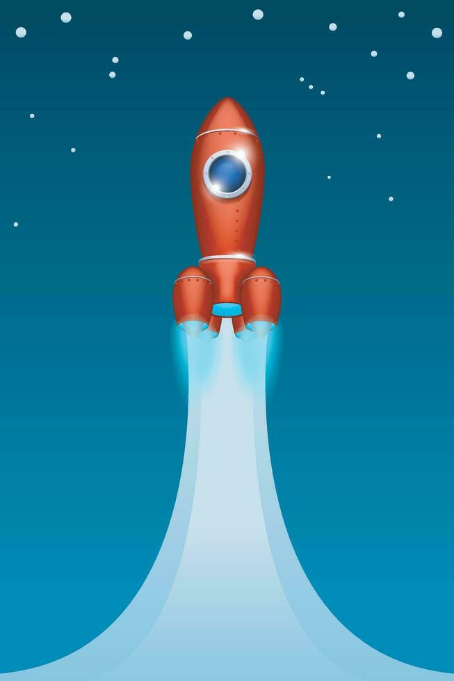spaceship launch vertical vector