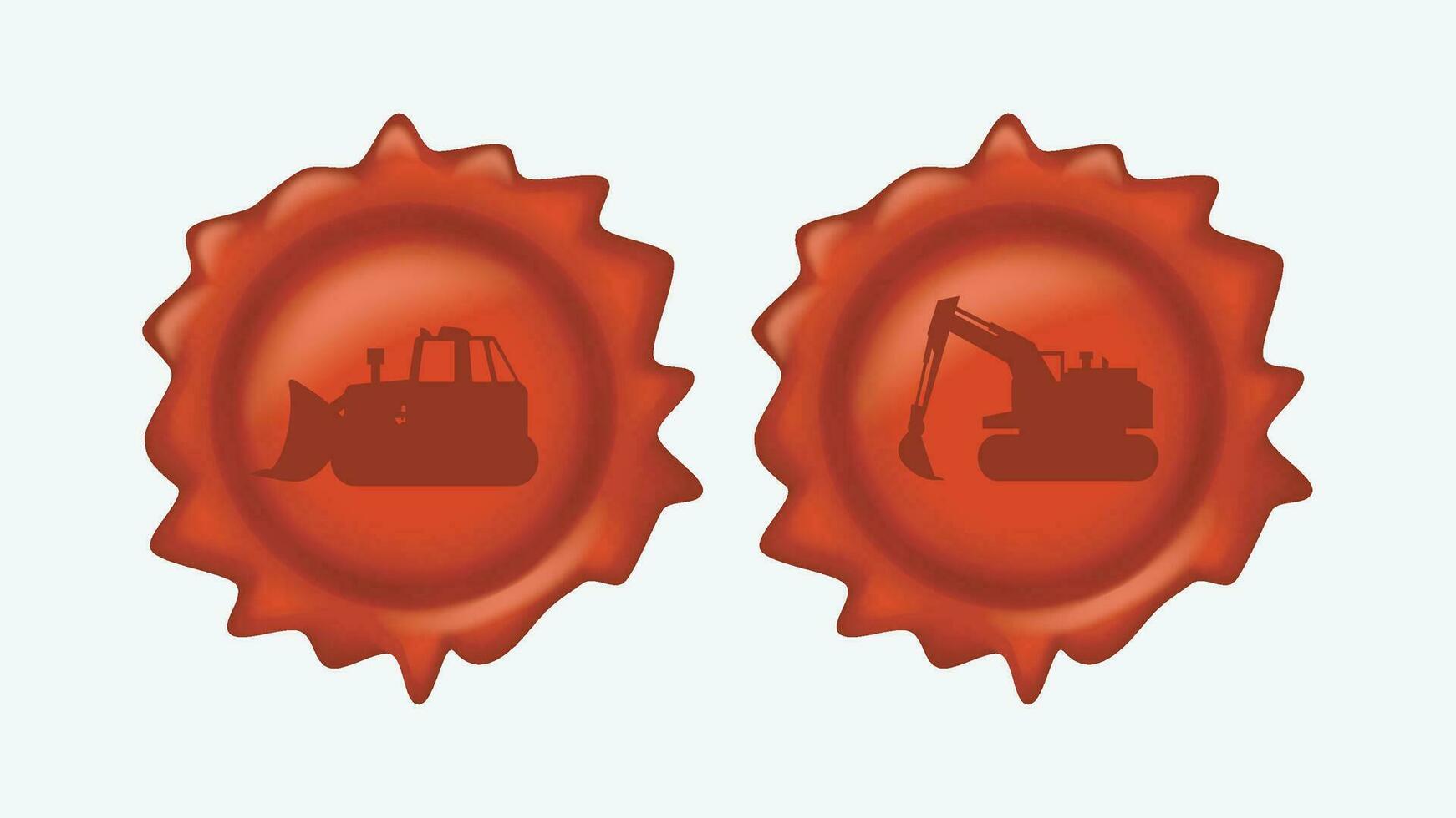 red stamp wax 01 vector