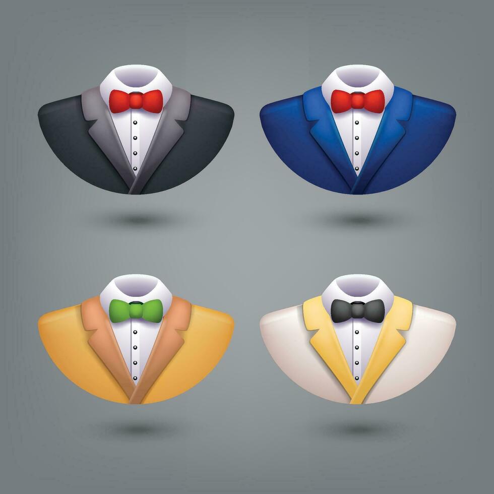 set of tuxedo vector