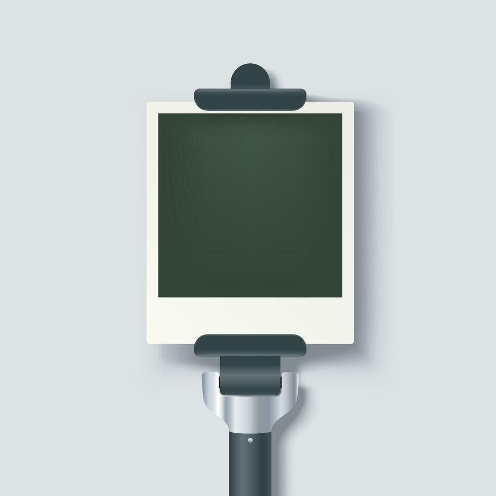 selfie stick on grey vector