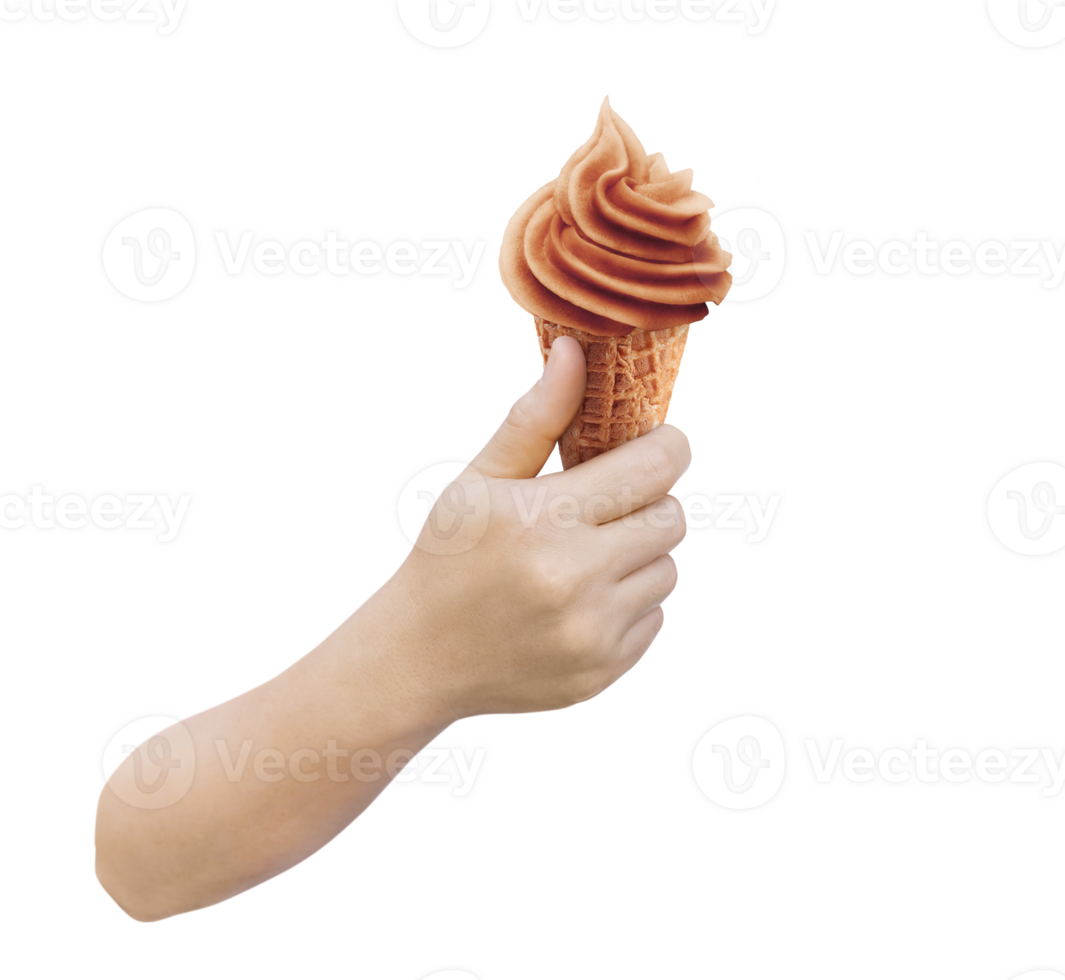 Ice cream cone in hand PNG transparent 33197333 PNG