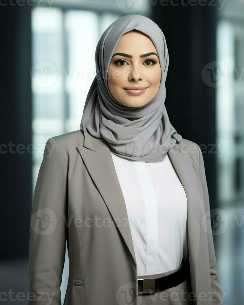 A professional Muslim business woman. Generative AI photo