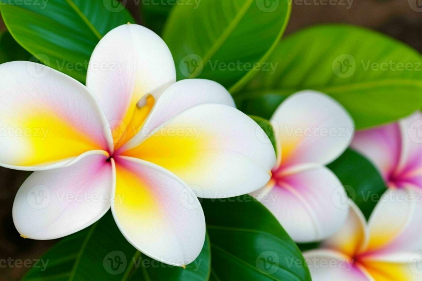 plumeria flor. antecedentes. ai generativo Pro foto