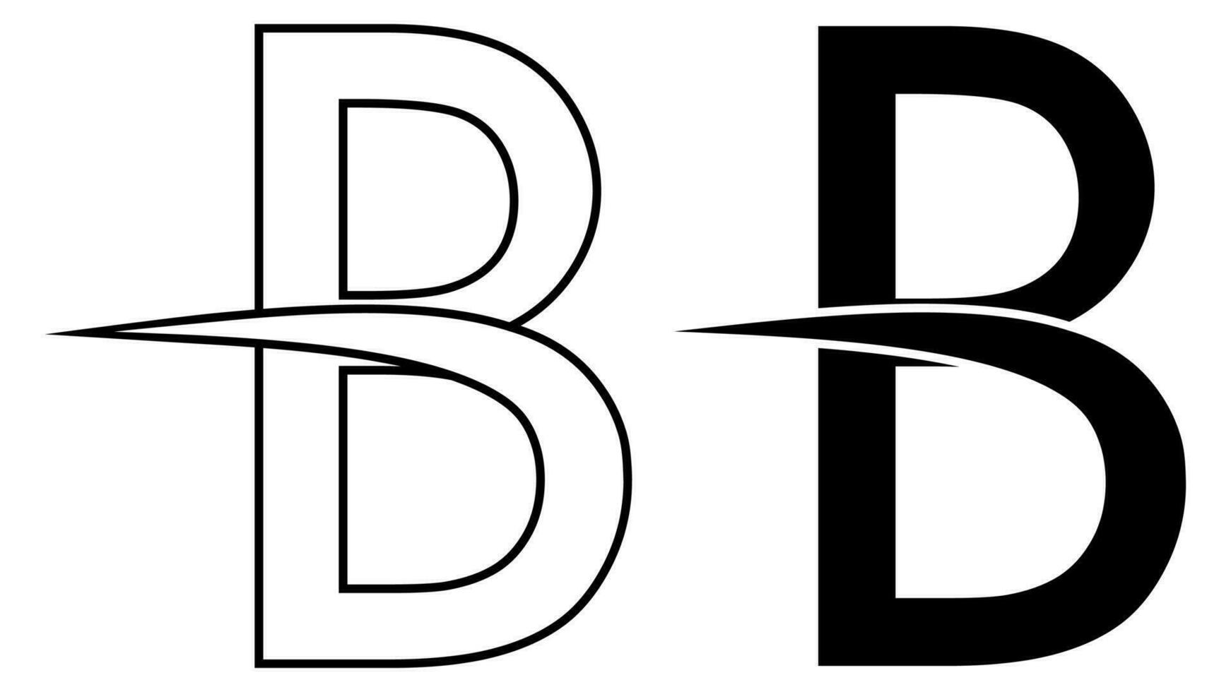 Logo letter b racing speed fast letter b vector