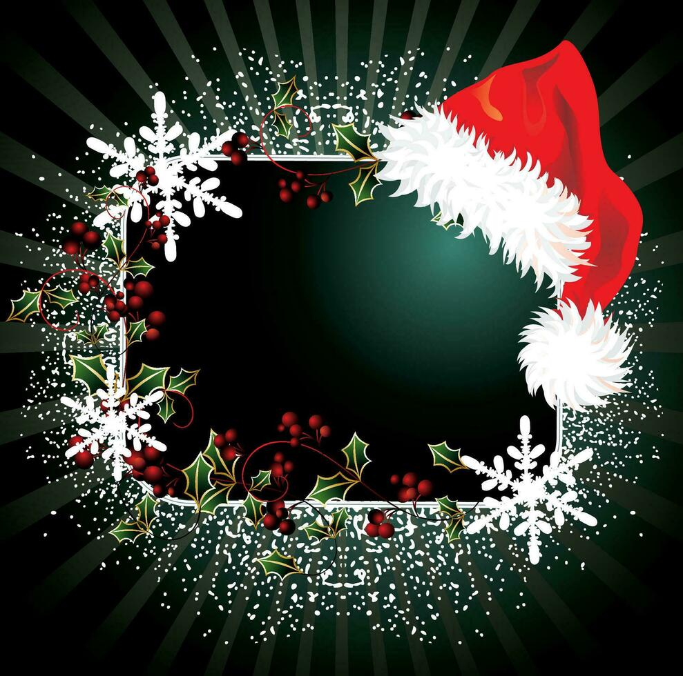 Merry Christmas background for your deign. Cristmas hat vector