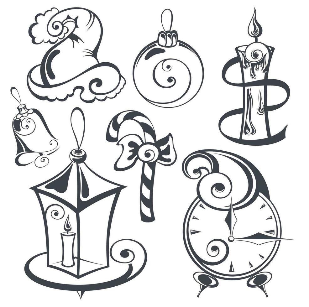 Christmas symbols for your design vector