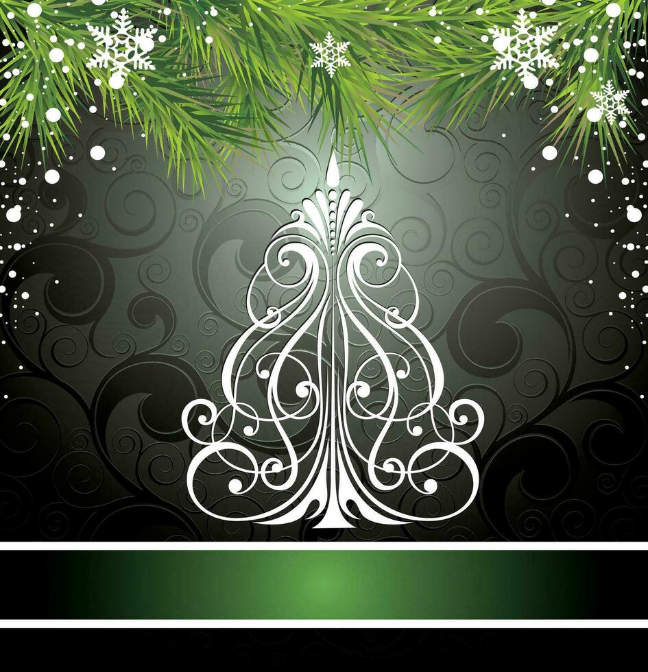 Christmas card for your design vector