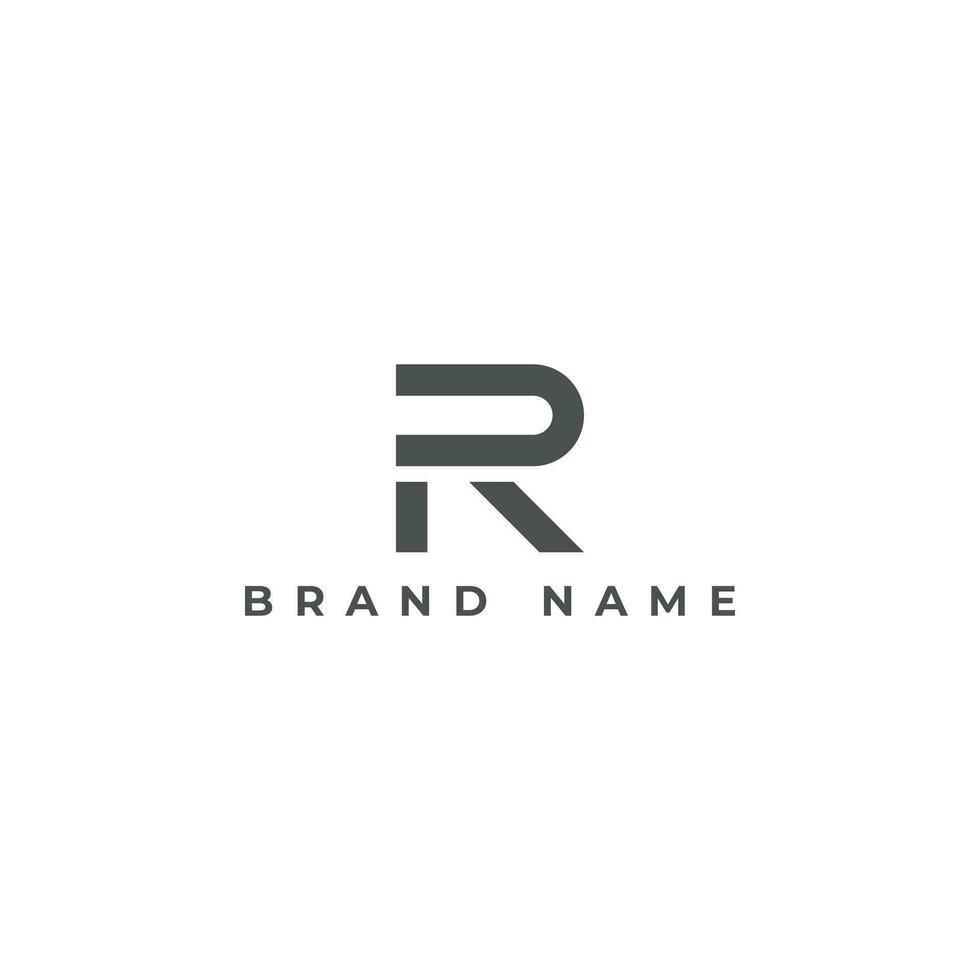 Abstract initial letter RD or DR Logo design Vector illustration in black color isolated on a white background. Abstract letter RD logo applied for Real Estate Development Company logo design template