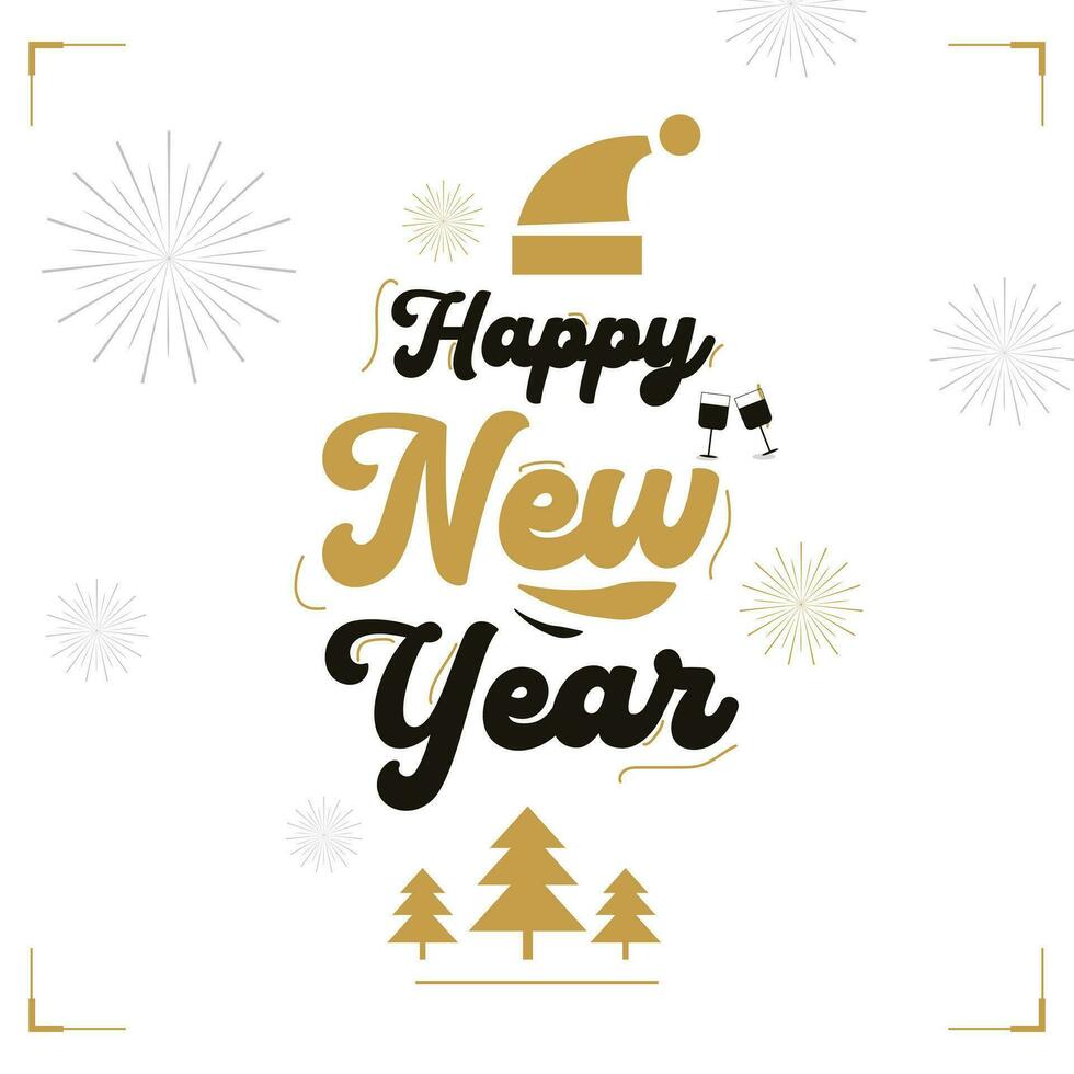 happy new year background vector