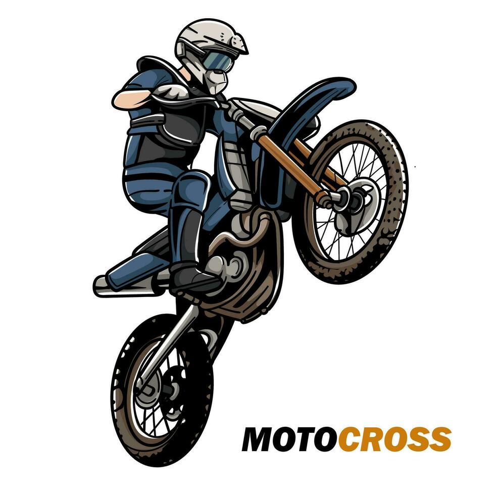 motocross jinete vector diseño concepto