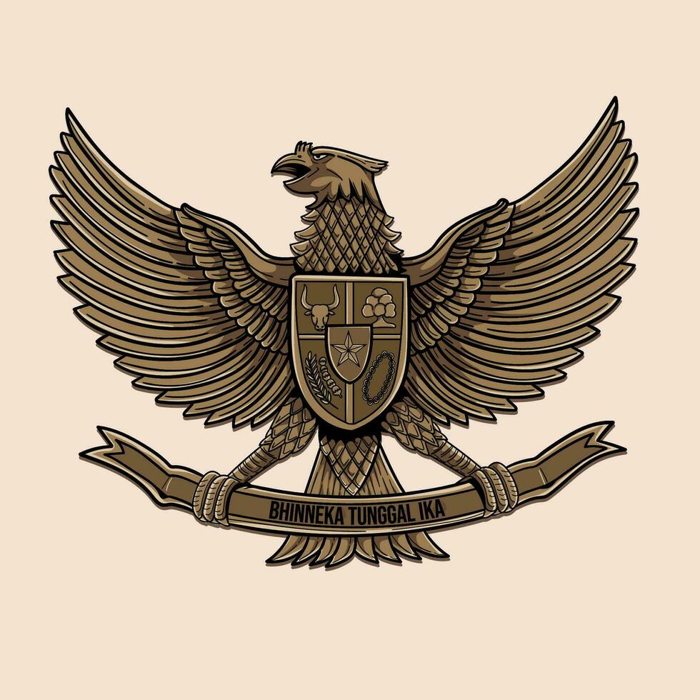 Garuda pancasila, símbolo de Indonesia país vector