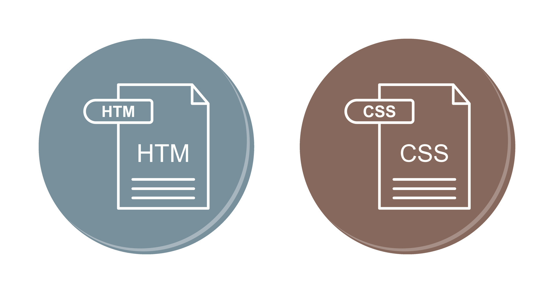 HTM and CSS Icon 33198136 Vector Art at Vecteezy