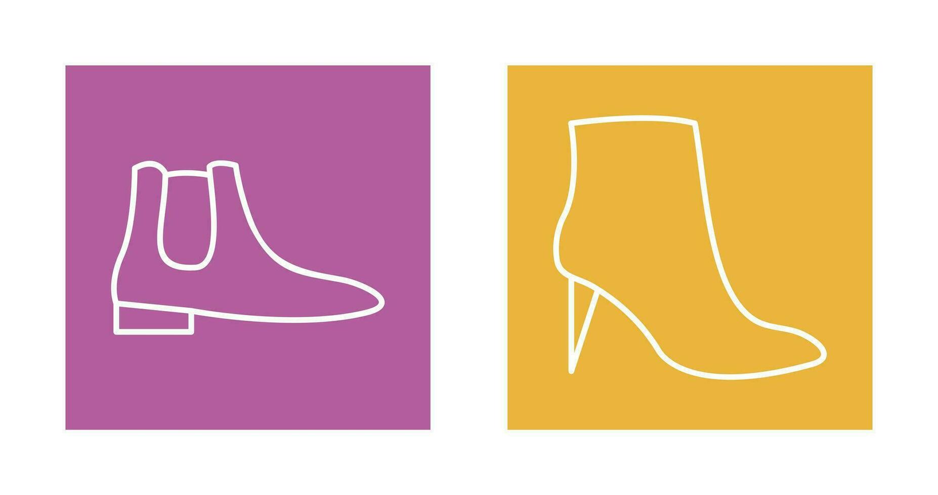Men Boots and high heels Icon vector
