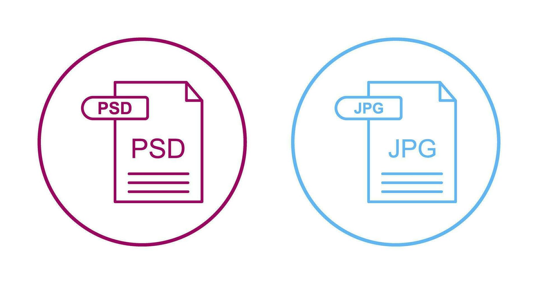 psd y jpg icono vector