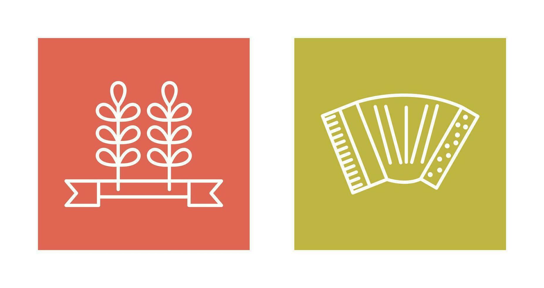 Accordion a d Wheat Icon vector