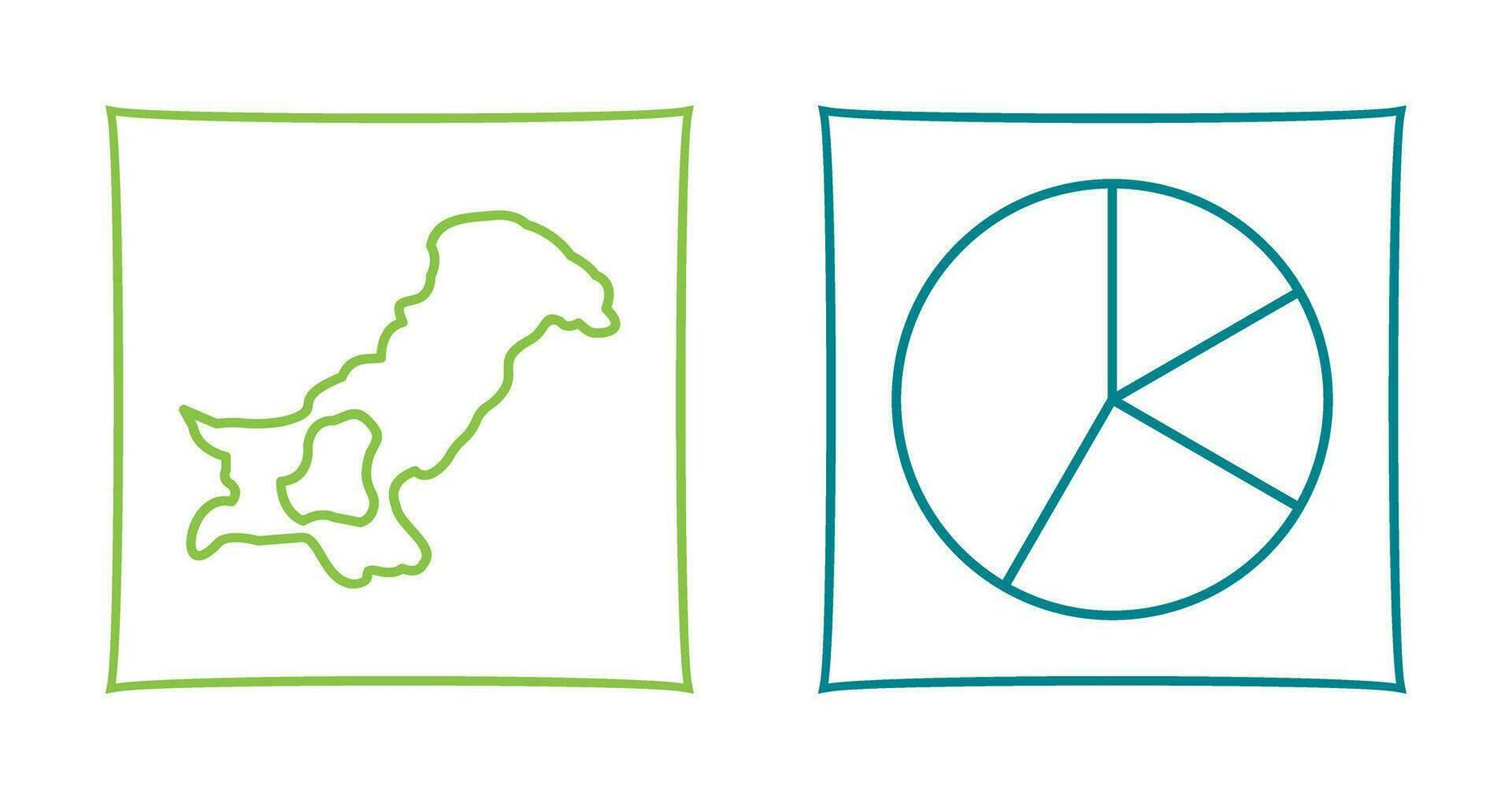 Map and Pie Icon vector