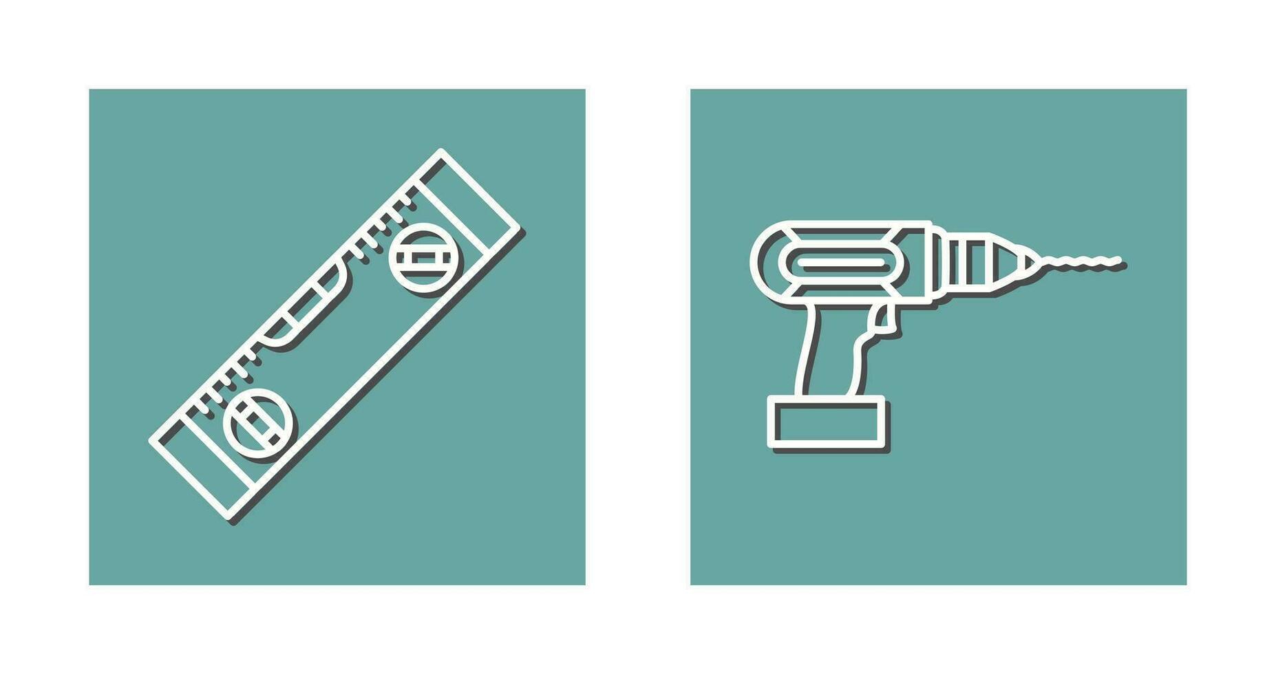 Level and Drill Icon vector