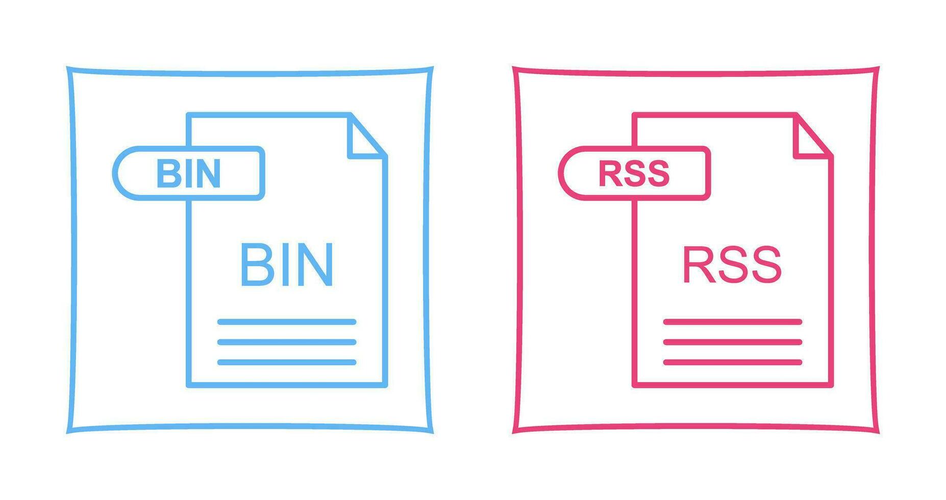 BIN and RSS Icon vector