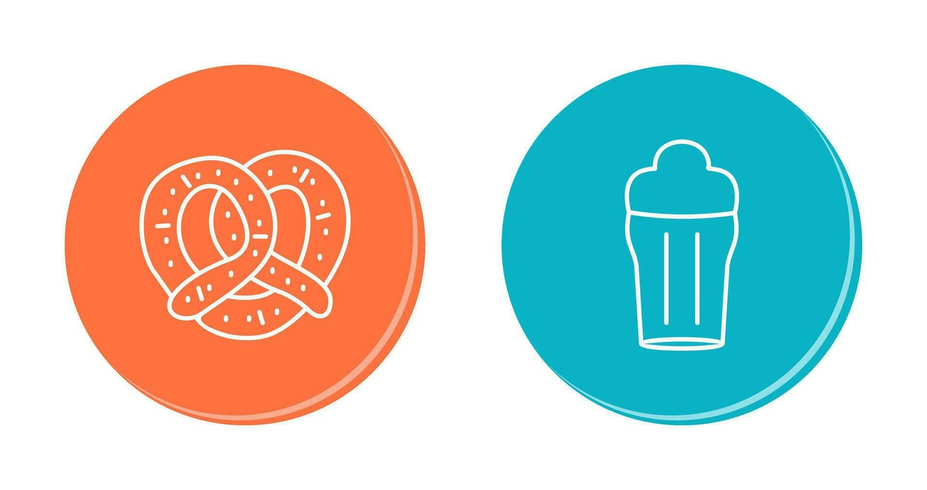 Pretzel and Pint of Beer Icon vector