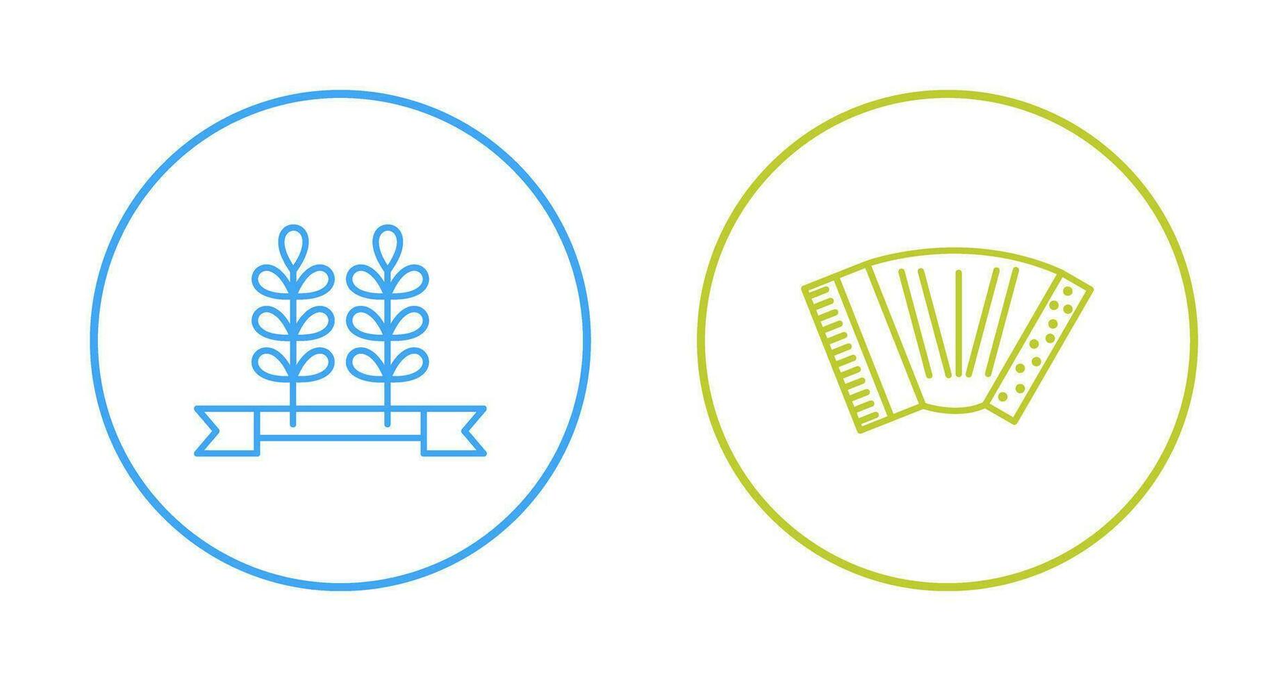 Accordion a d Wheat Icon vector