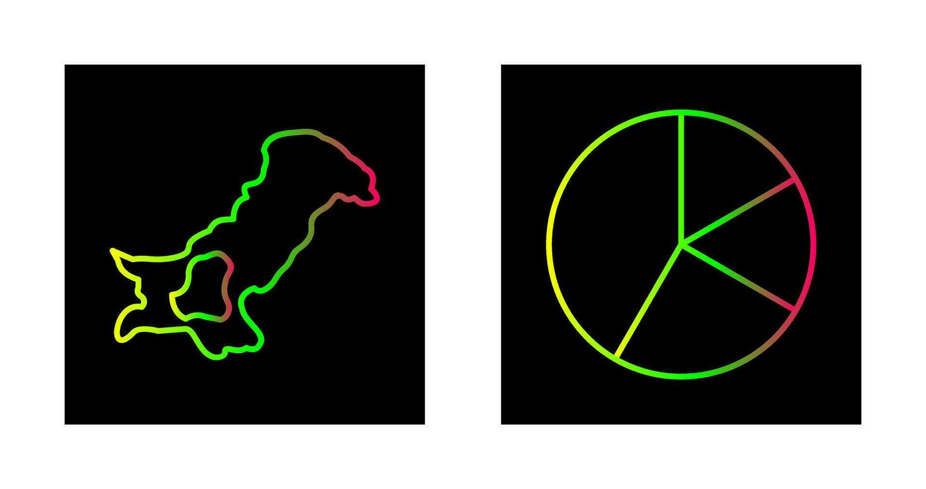 Map and Pie Icon vector