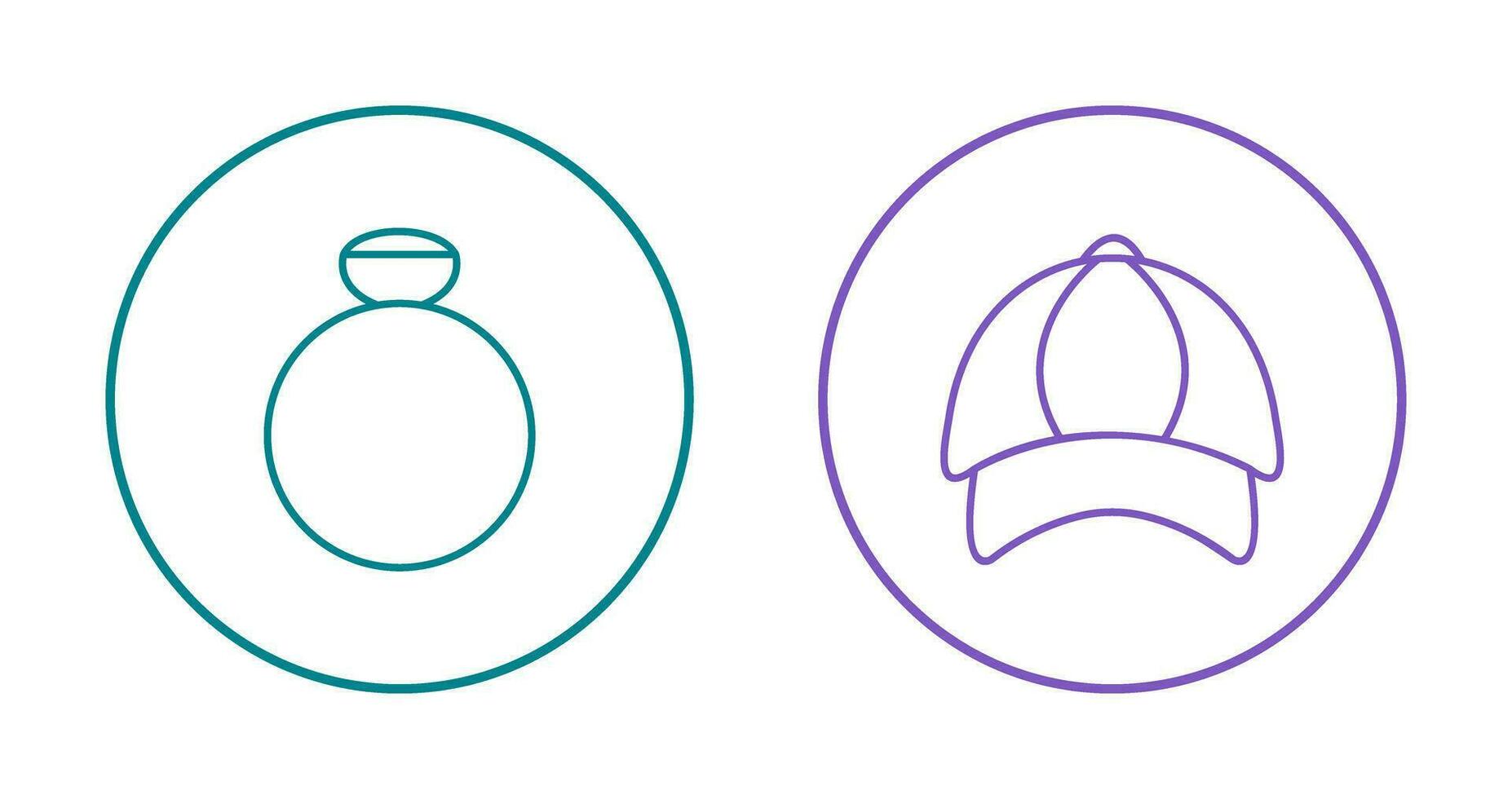 Ring and P Cap Icon vector