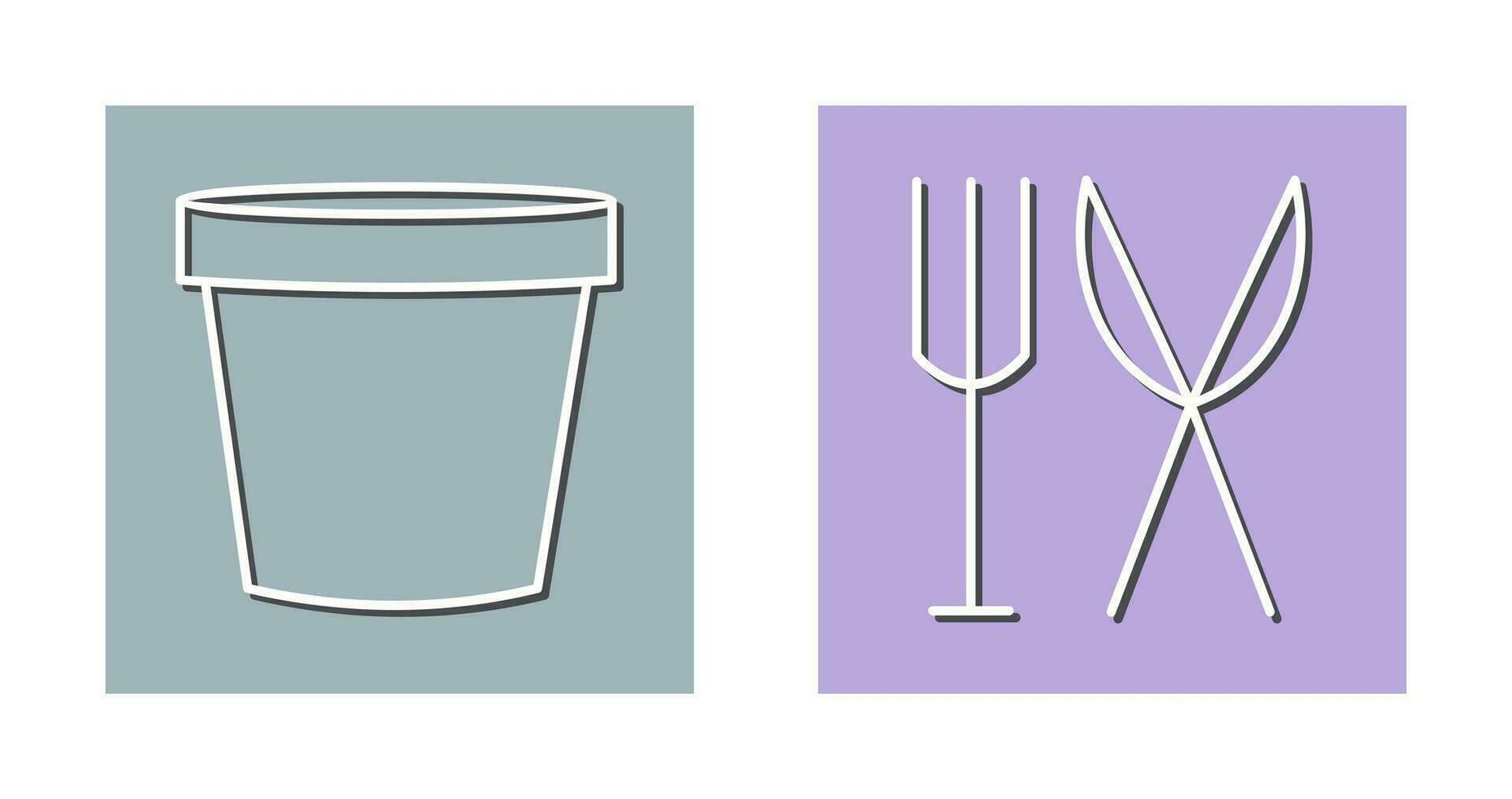 Plant Pot and Equipment Icon vector