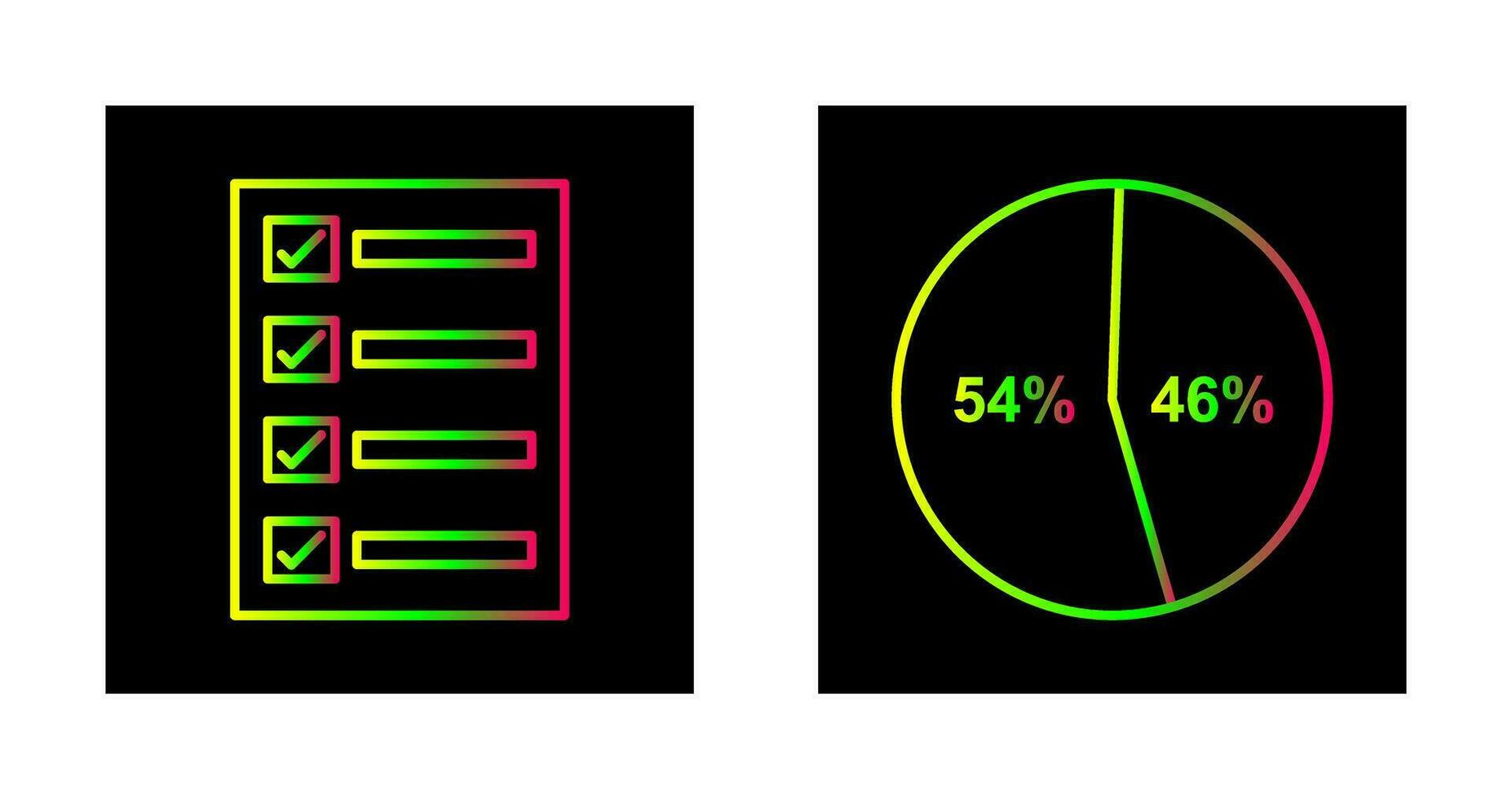 Filling Ballot Paper and diagram Icon vector