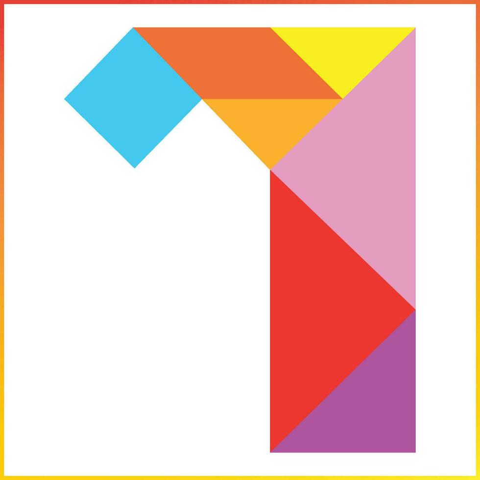Modern colorful 1 number collection vector
