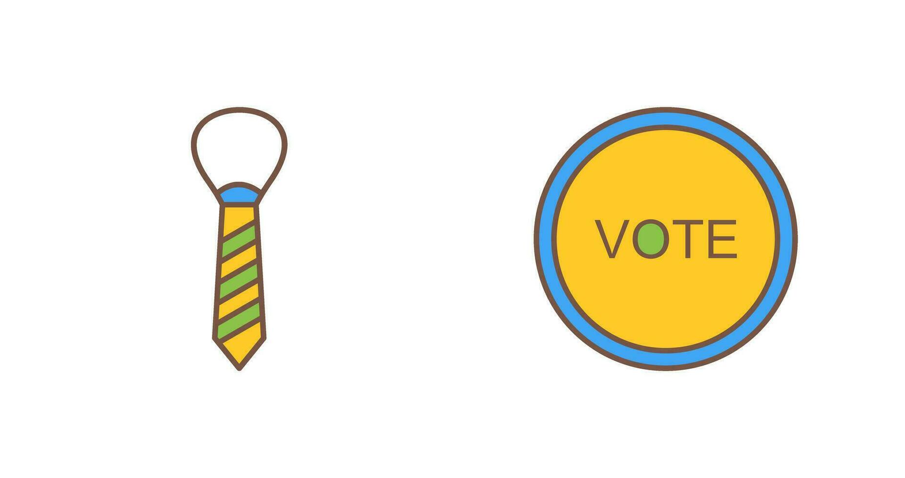 Corbata y votar enlace icono vector